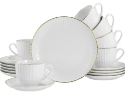 Creatable Geschirrset|Allegra - Kaffeeservice 18-tlg - Goldband