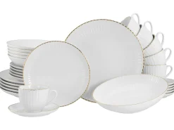 Creatable Geschirrset|Allegra - Kombiservice 30-tlg - Goldband