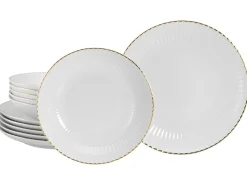 Creatable Geschirrset|Allegra - Tafelservice 12-tlg - Goldband