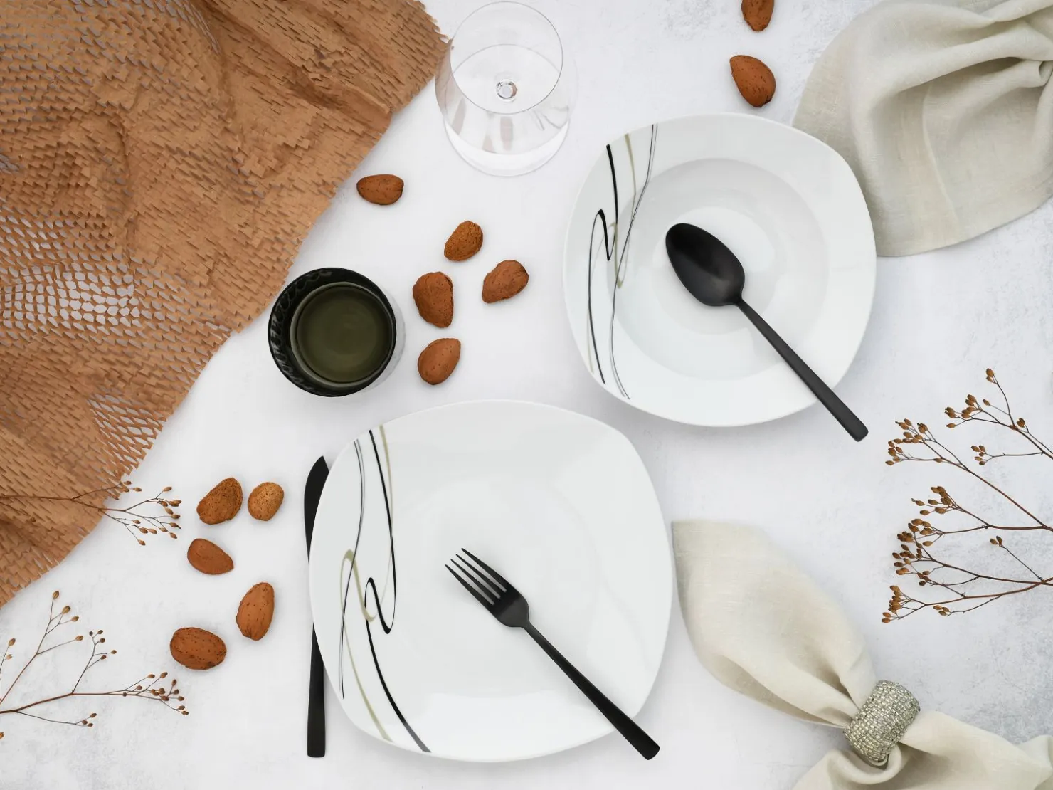 Creatable Geschirrset|Amelie - Tafelservice 12-tlg - Weiss