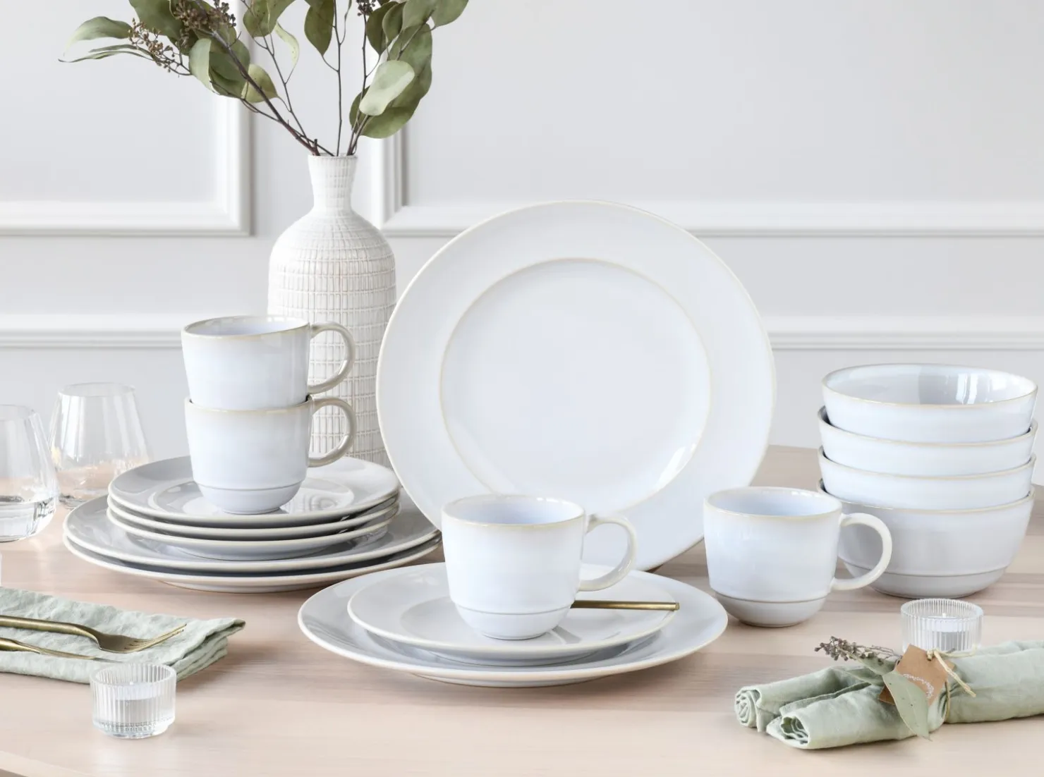 Creatable Geschirrset|Antique - Kombiservice 16-tlg - Offwhite