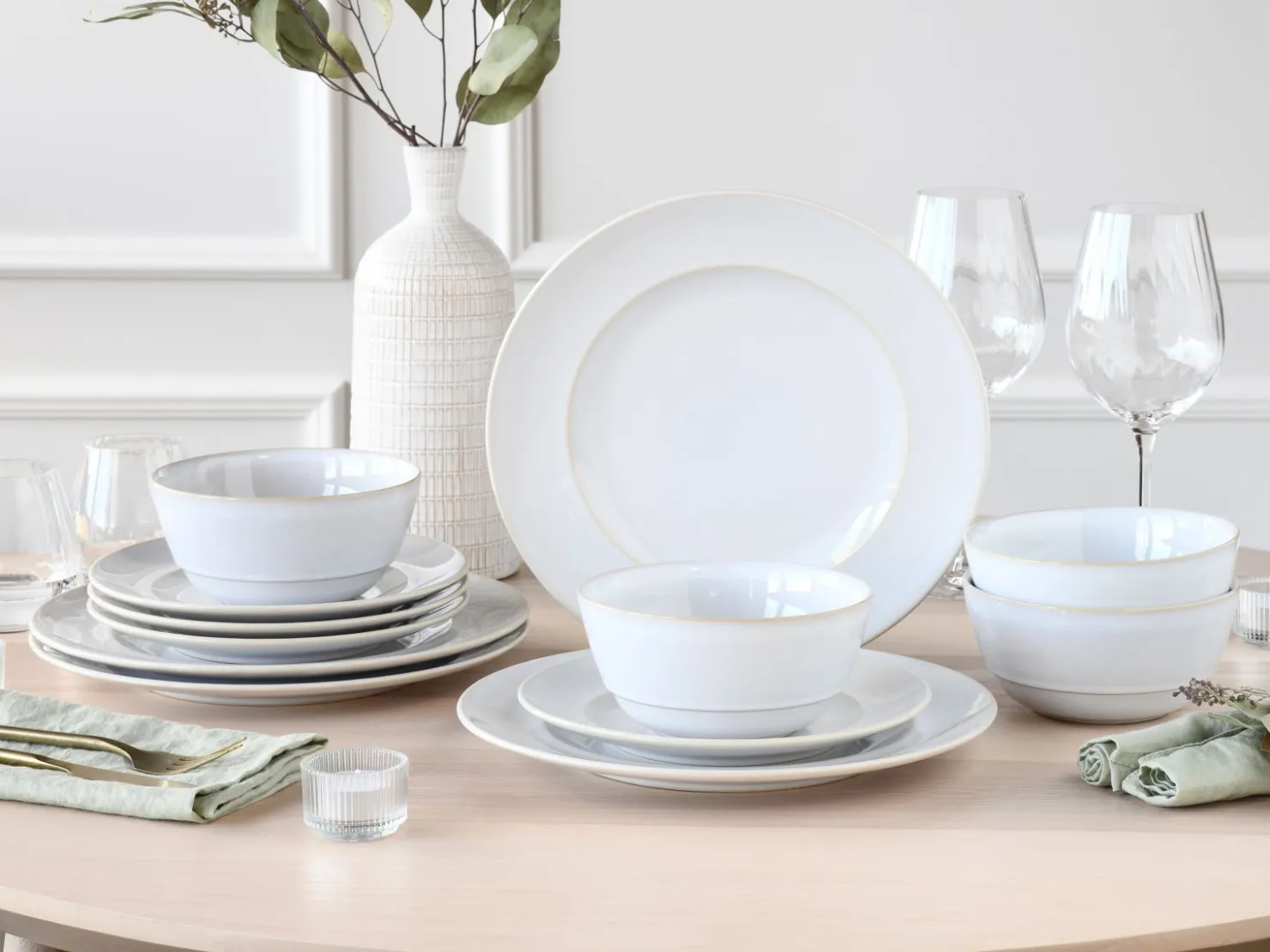Creatable Geschirrset|Teller|Antique - Tellerset 12-tlg - Offwhite