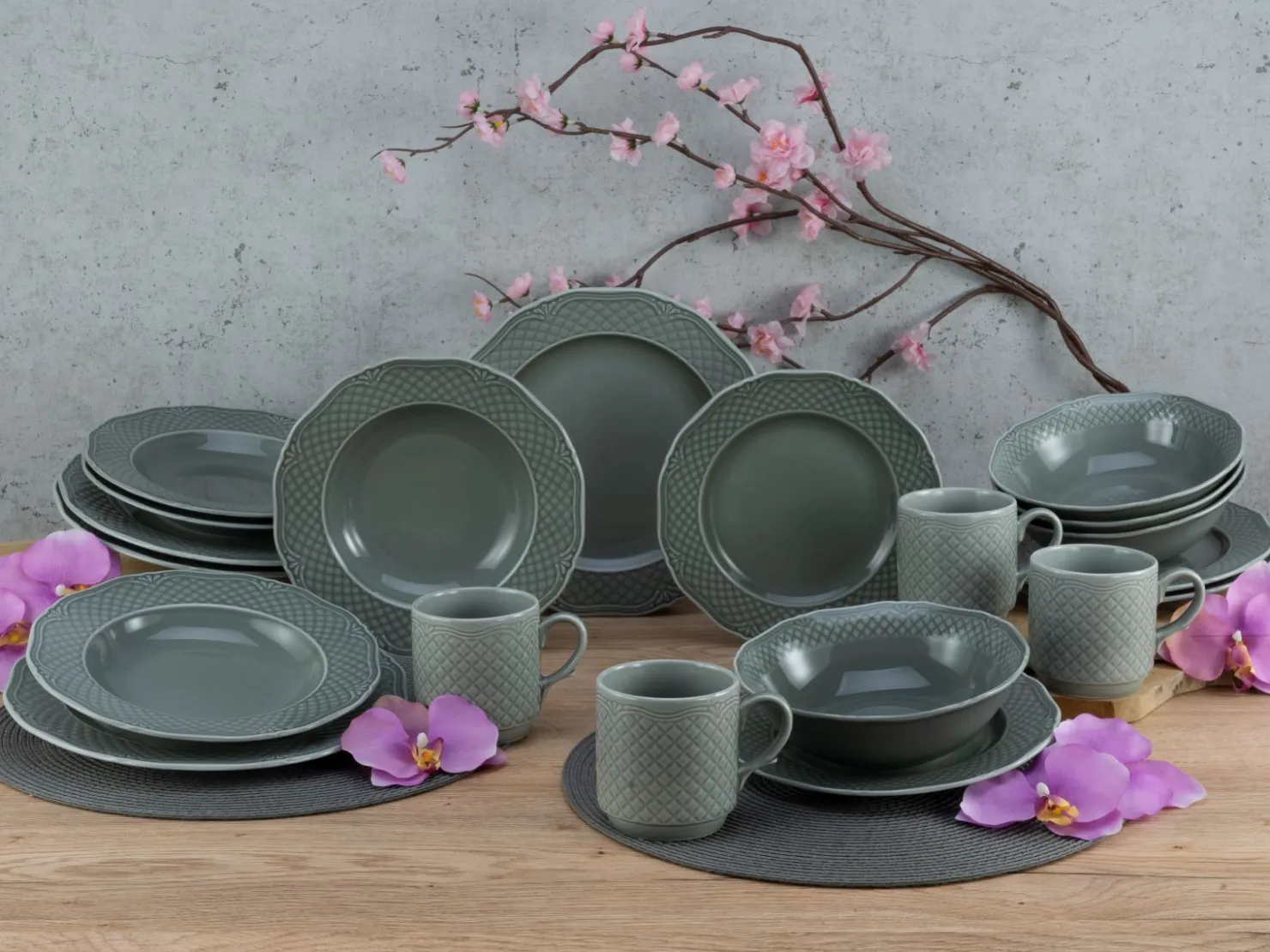Creatable Geschirrset|Arianne - Kombiservice 20-tlg - Grau