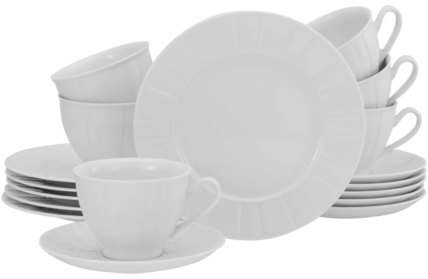 Creatable Geschirrset|Barcelona - Kaffeeservice 18-tlg - Weiss