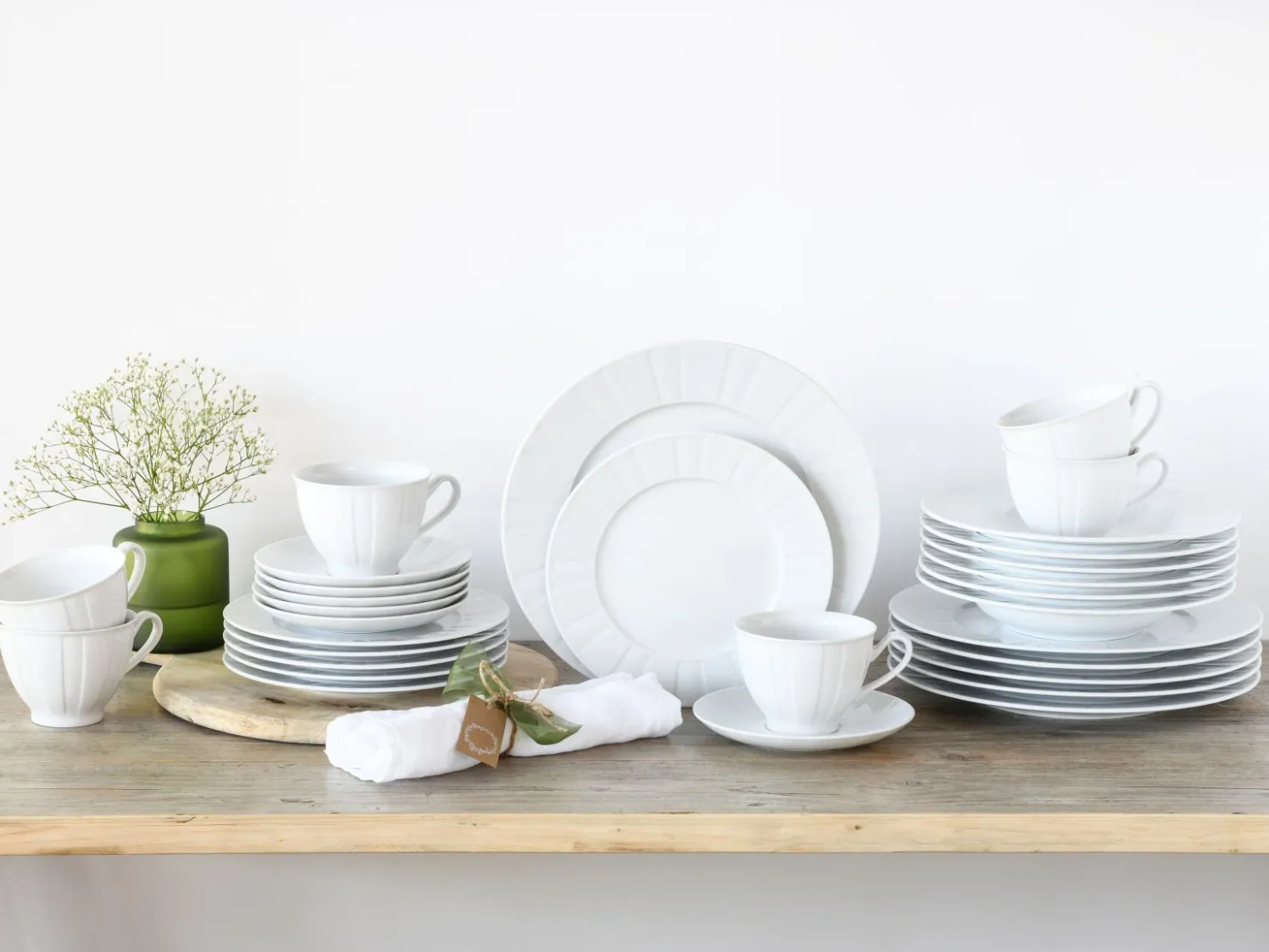 Creatable Geschirrset|Barcelona - Kombiservice 30-tlg - Weiss