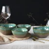Creatable Bowls & Schüsseln|Geschirrset|Basalt Bio - Bowl 4-tlg - Salbei
