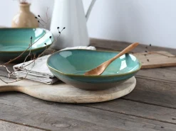 Creatable Bowls & Schüsseln|Geschirrset|Basalt Bio - Pasta Bowl 2-tlg - Salbei