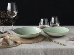 Creatable Bowls & Schüsseln|Geschirrset|Basalt Bio - Pasta Bowl 2-tlg - Salbei