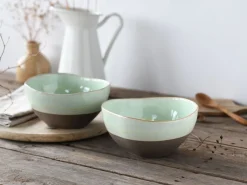 Creatable Bowls & Schüsseln|Geschirrset|Basalt Bio - Poke Bowl 2-tlg - Salbei