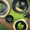 Creatable Geschirrset|Black Matt - Kombiservice 16-tlg - Schwarz