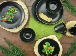 Creatable Geschirrset|Black Matt - Kombiservice 16-tlg - Schwarz