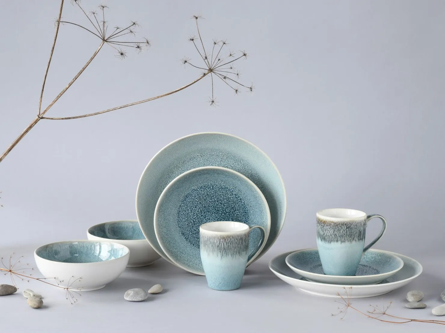 Creatable Geschirrset|Caldera - Kombiservice 8-tlg - Blau