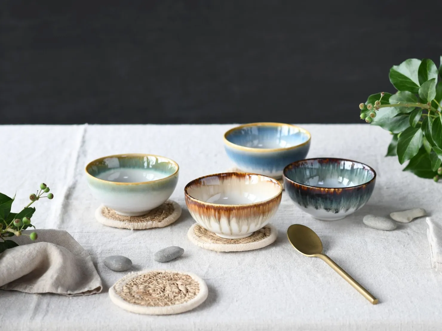 Creatable Bowls & Schüsseln|Geschirrset|Cascade - Dipschale 4-tlg - bunt