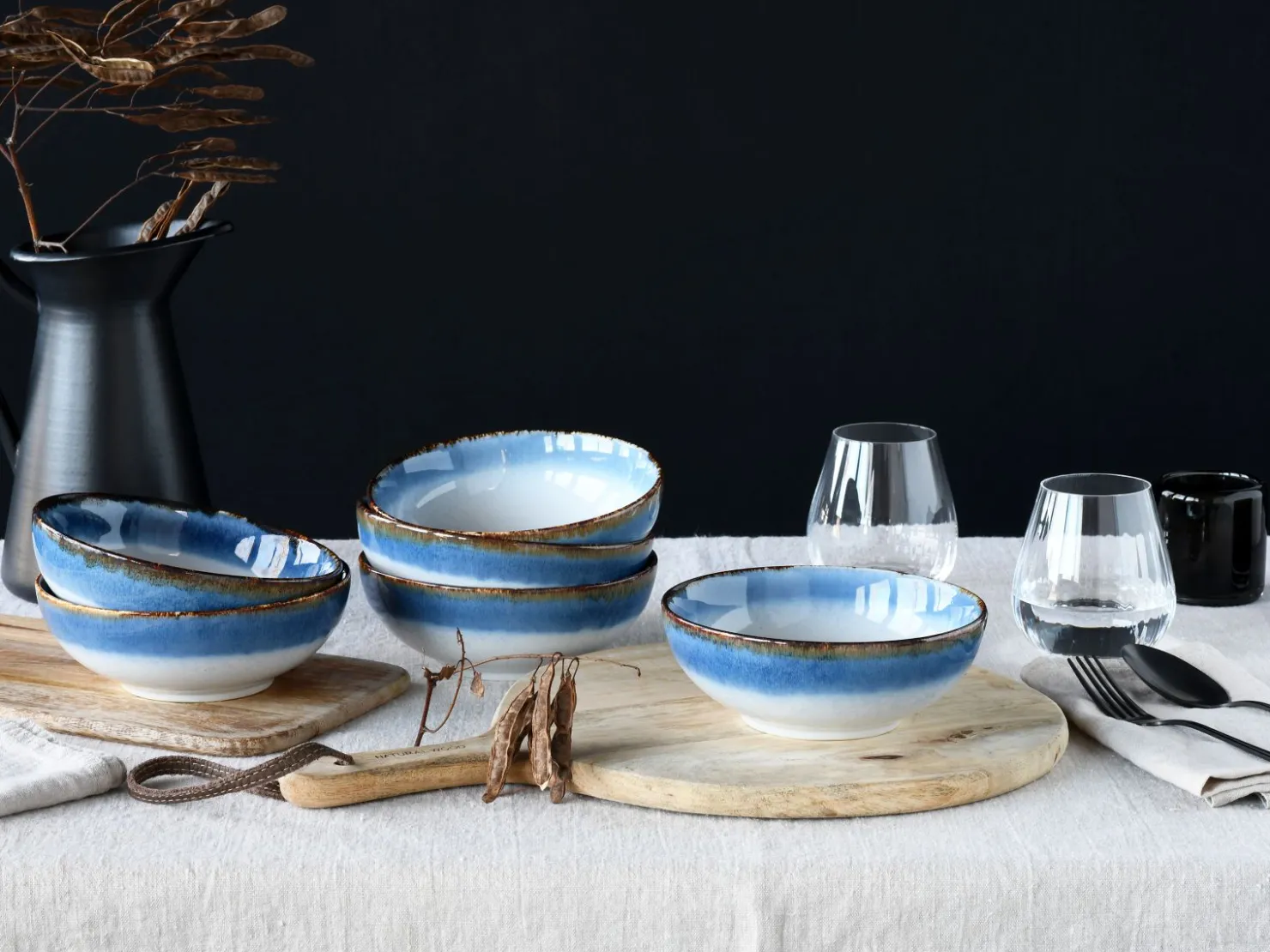 Creatable Geschirrset|Cascade - Smoothie Bowl 6-tlg - Blau