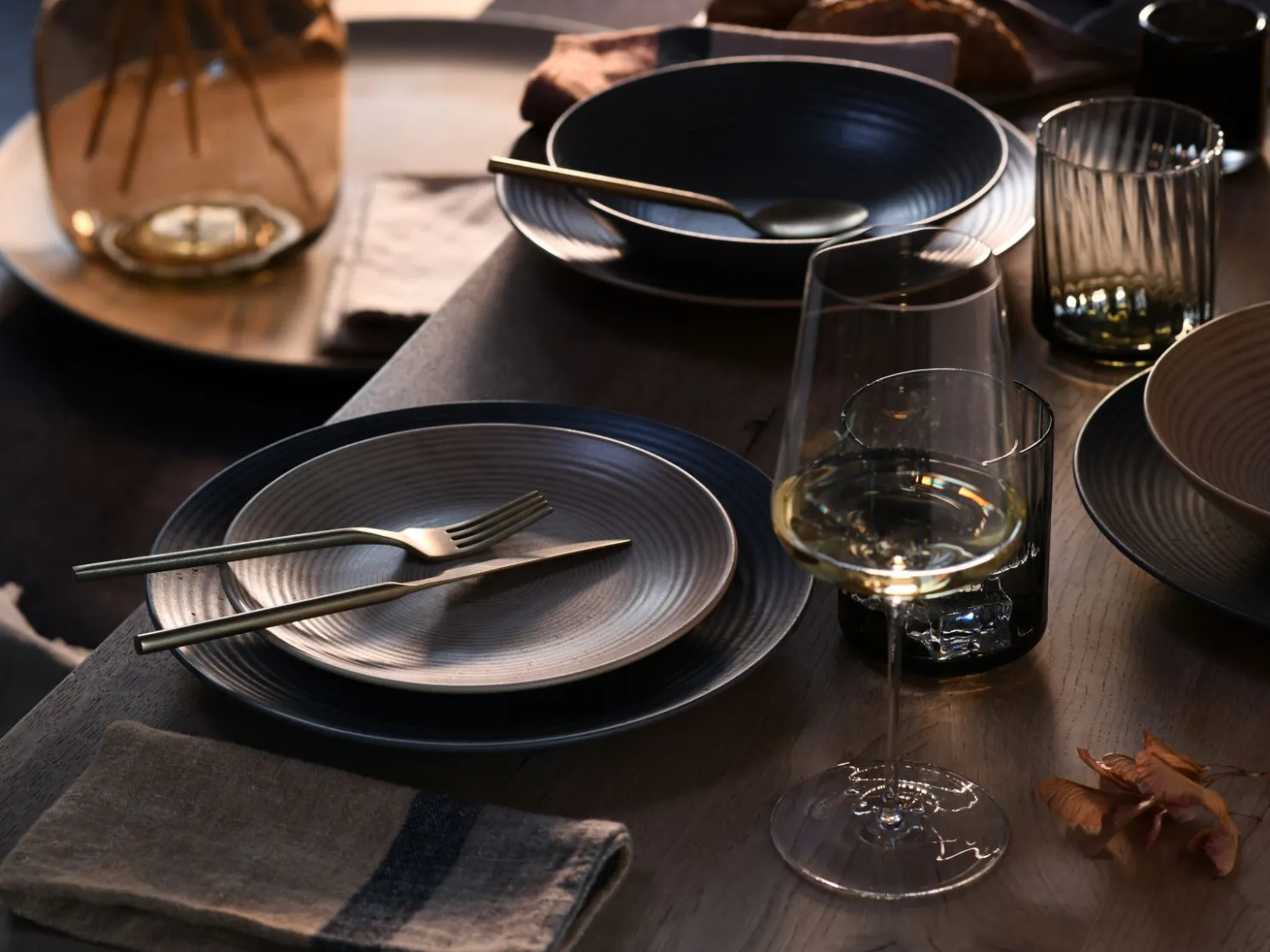 Creatable Geschirrset|Teller|Catania - Tellerset 12-tlg - Anthrazit