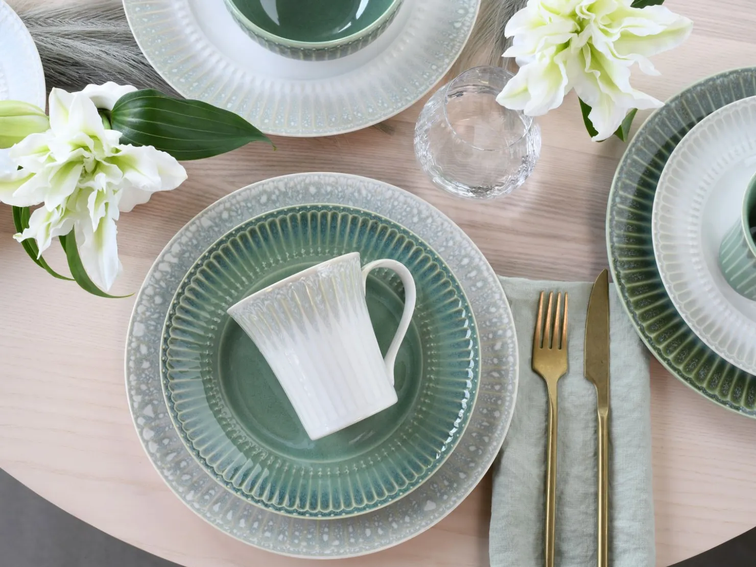 Creatable Geschirrset|Celadon - Kombiservice 16-tlg - Grün