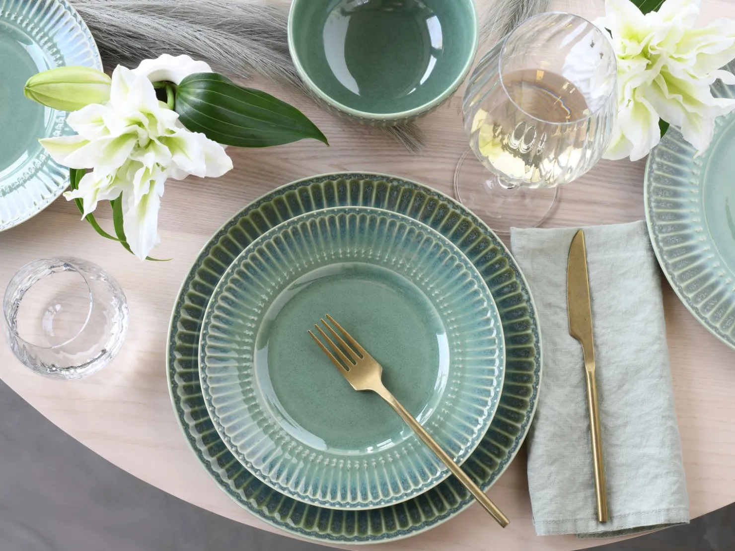 Creatable Geschirrset|Teller|Celadon - Tellerset 12-tlg - Grün