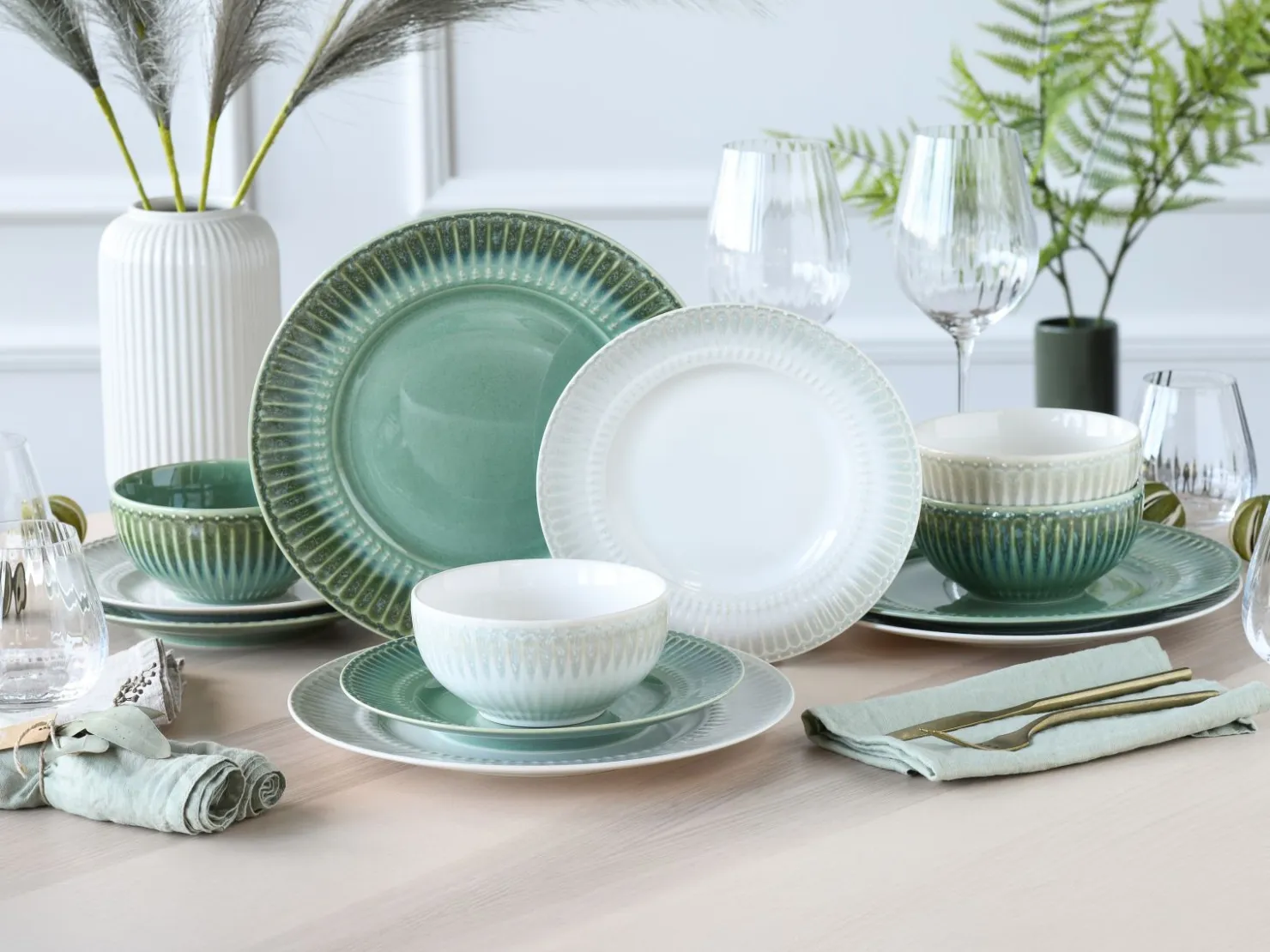 Creatable Geschirrset|Teller|Celadon - Tellerset 12-tlg - Grün