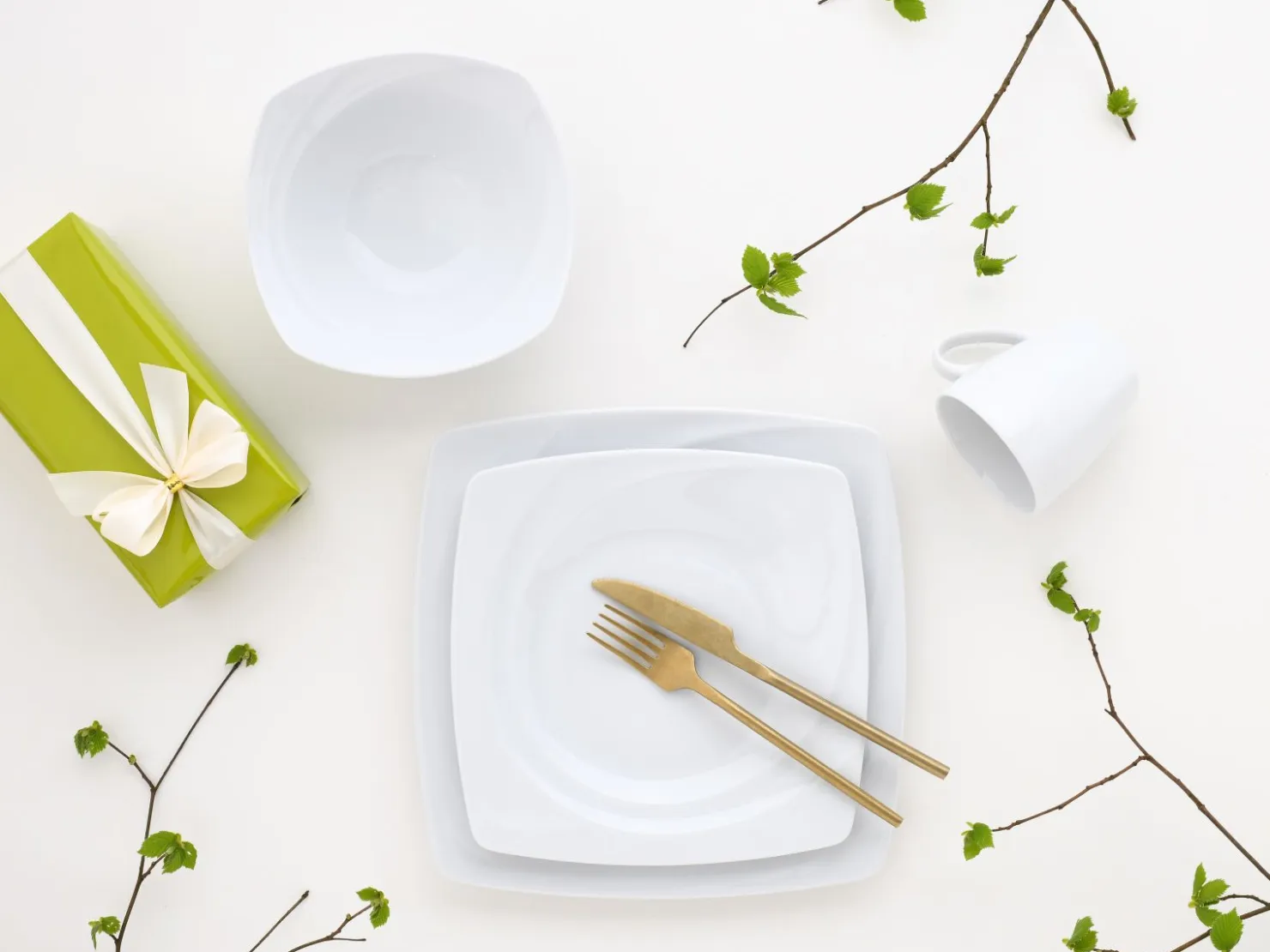 Creatable Geschirrset|Celebration - Kombiservice 16-tlg - Weiss
