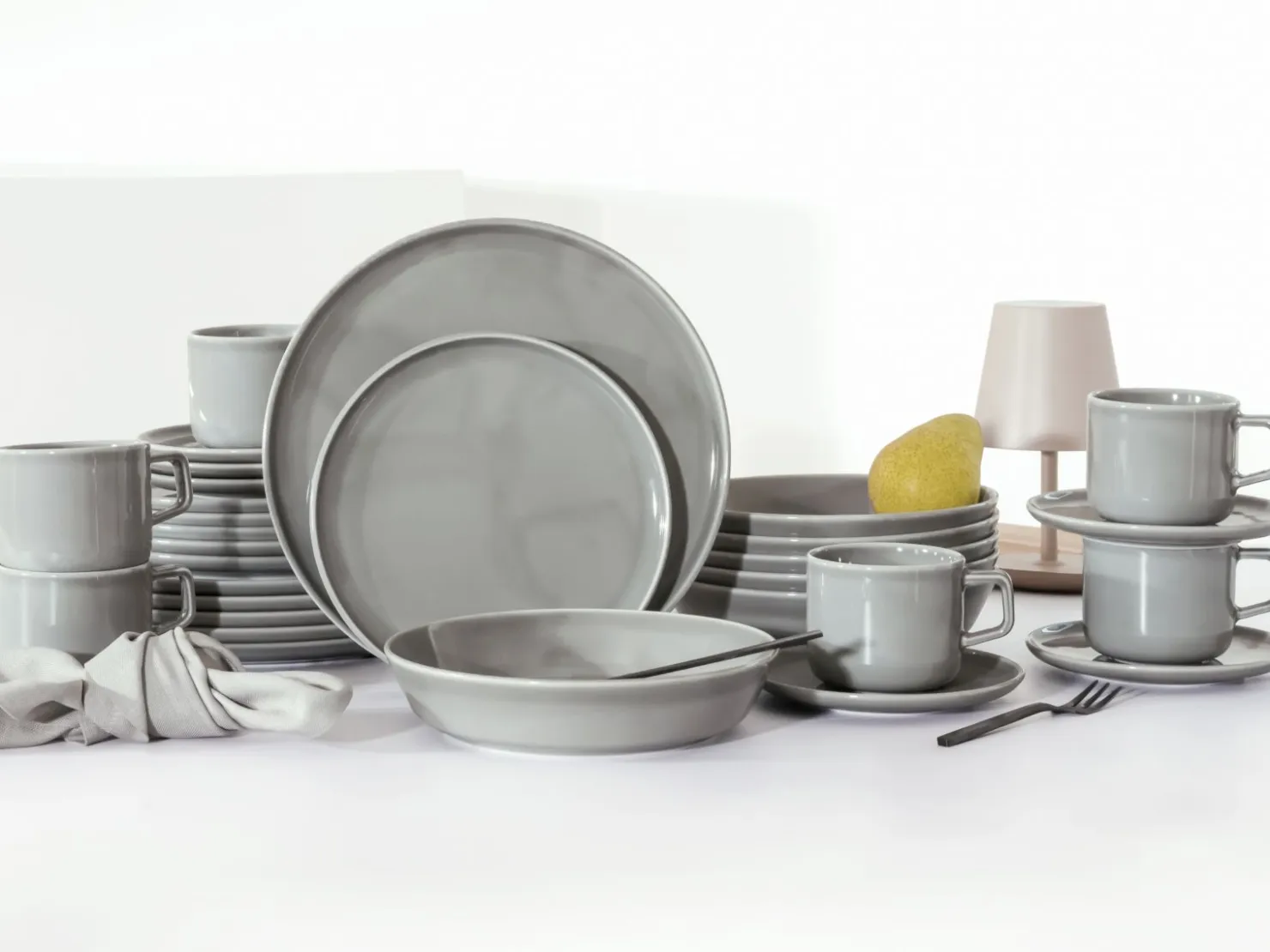 Creatable Geschirrset|Chef Collection - Kombiservice 30-tlg - Grau