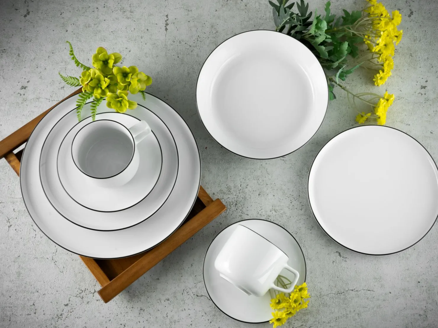 Creatable Geschirrset|Chef Collection - Kombiservice 30-tlg - Grau