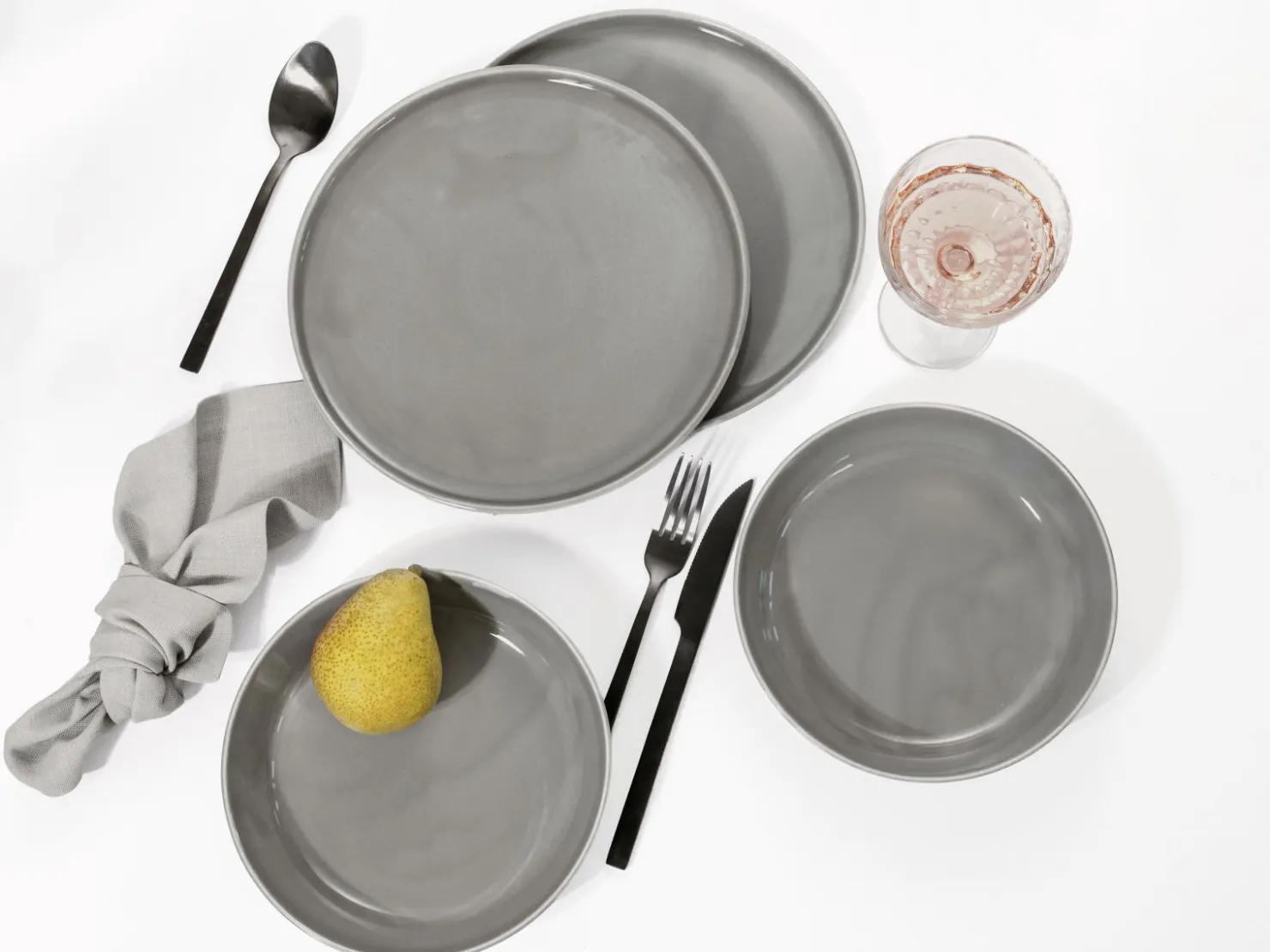 Creatable Geschirrset|Chef Collection - Tafelservice 12-tlg - Grau
