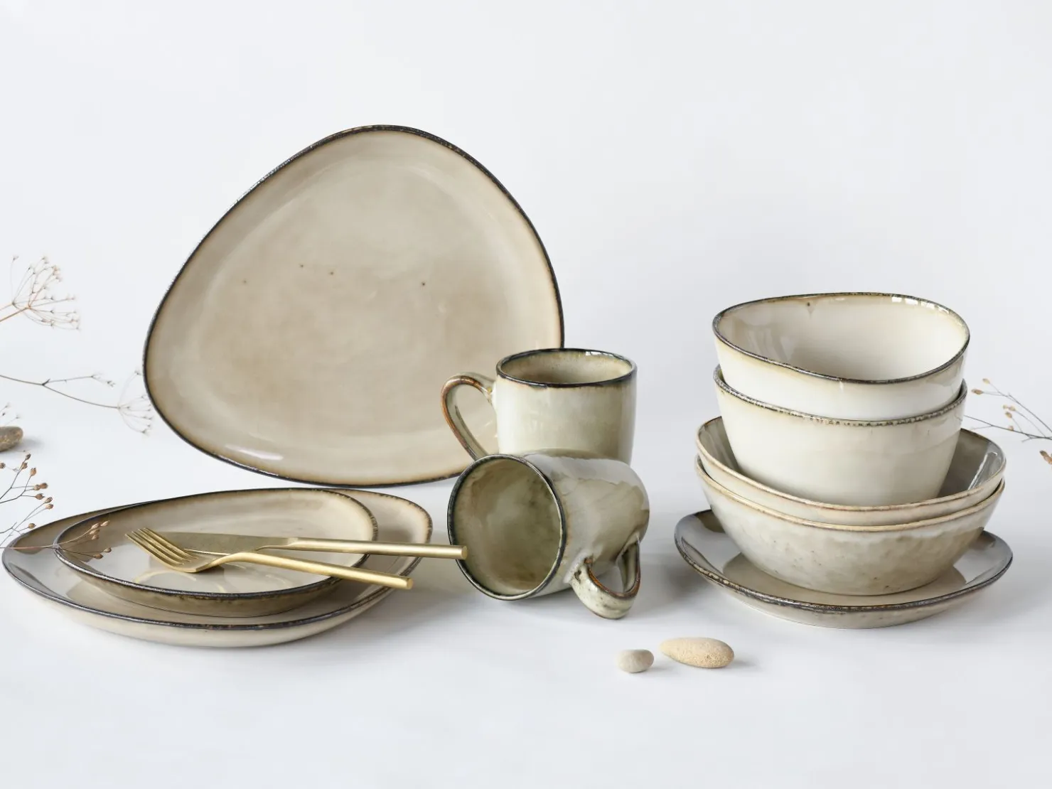Creatable Geschirrset|Cloudy - Kombiservice 10-tlg - Smokeblue