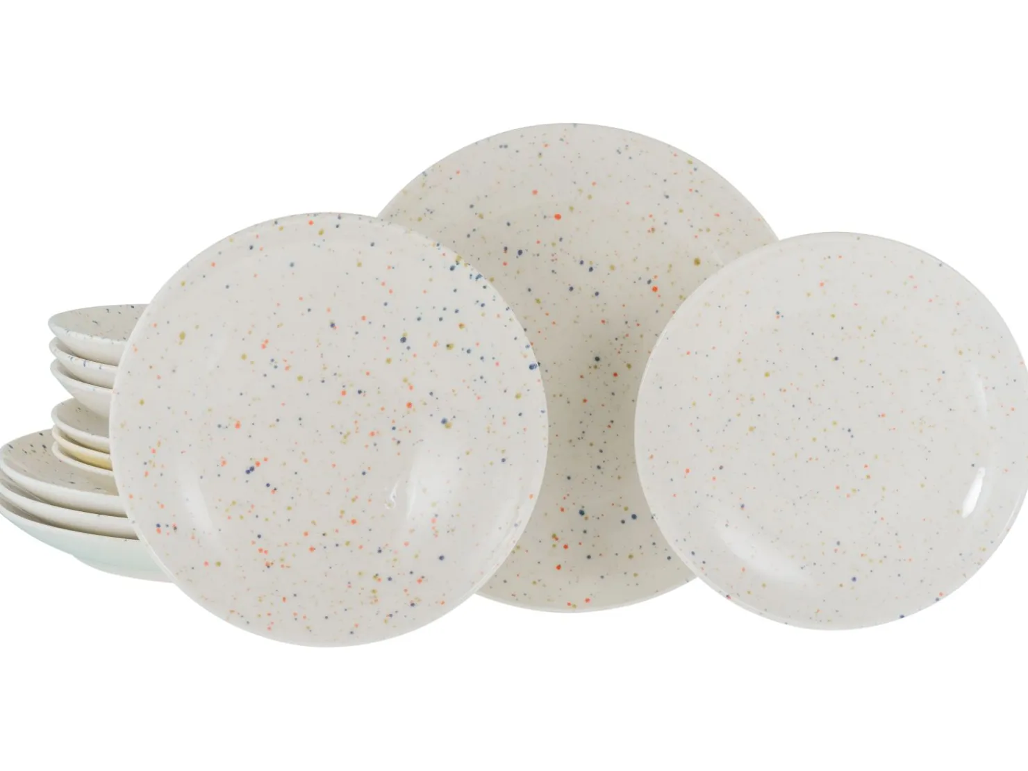 Creatable Geschirrset|Teller|Confetti - Tellerset 12-tlg - Hellblau