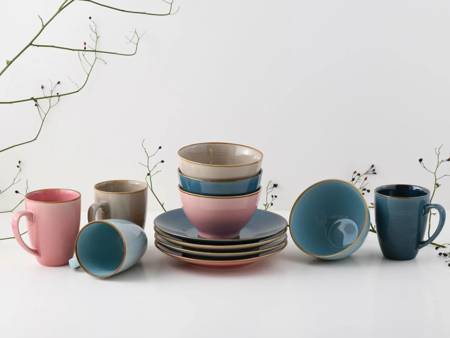 Creatable Geschirrset|Cosy Morning - Frühstücksset 12-tlg - bunt