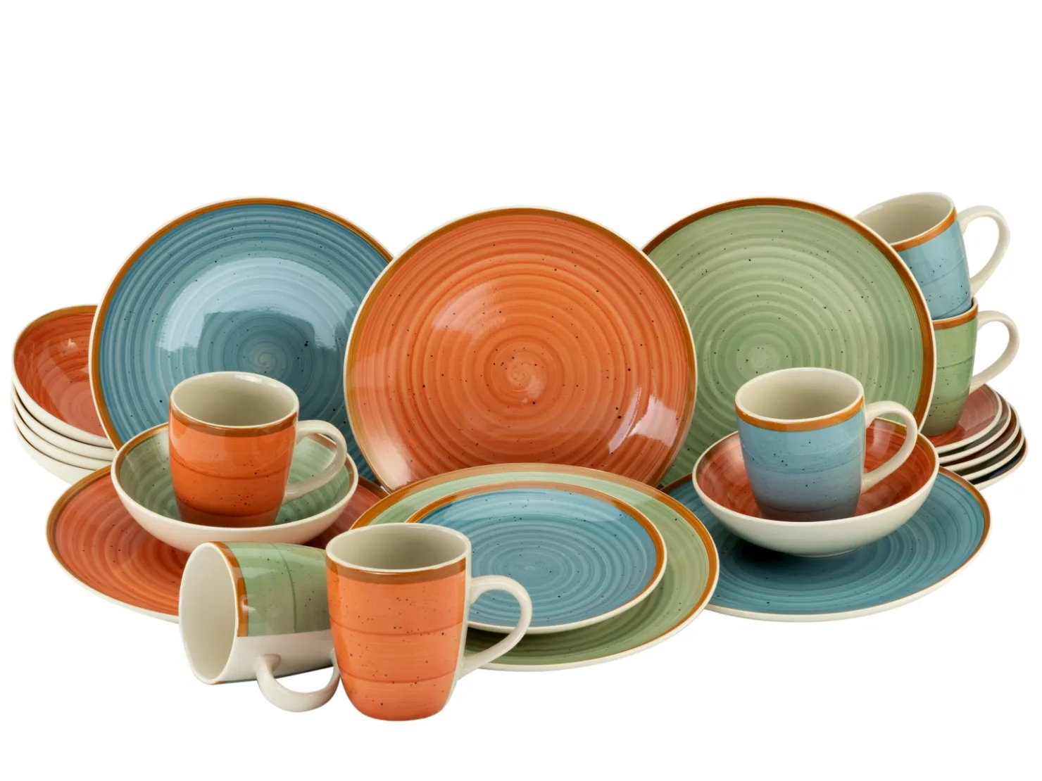 Creatable Geschirrset|Country - Kombiservice 24-tlg - bunt