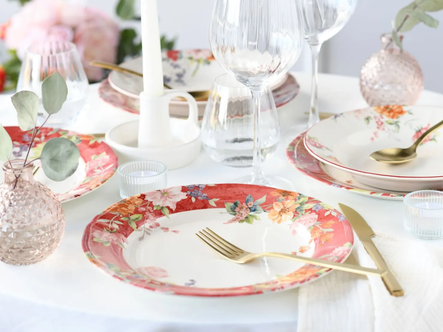 Creatable Geschirrset|Crimson - Kombiservice 16-tlg - creme