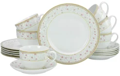 Creatable Geschirrset|Emilia - Kaffeeservice 18-tlg - Creme weiss