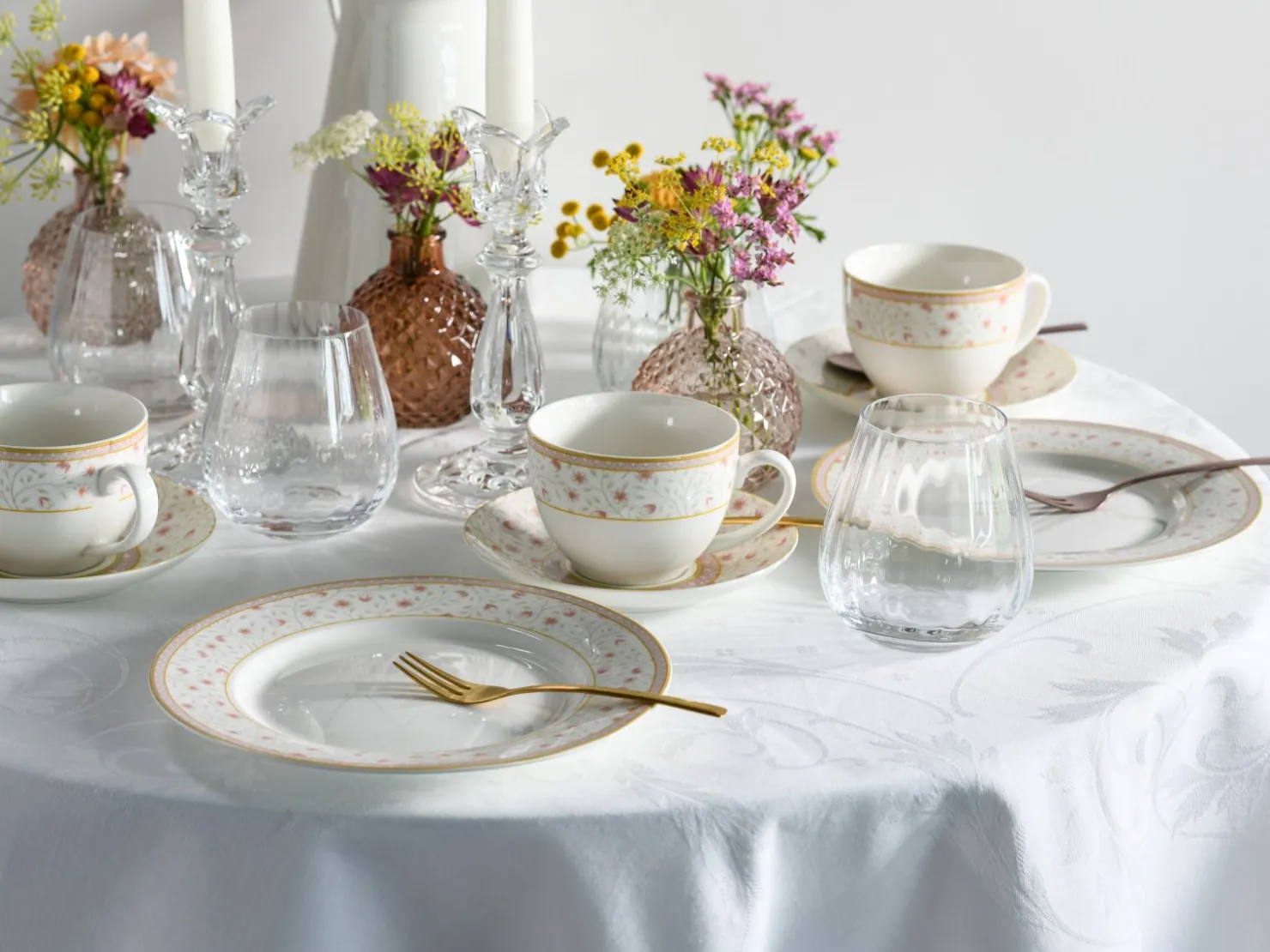 Creatable Geschirrset|Emilia - Kaffeeservice 18-tlg - Creme weiss