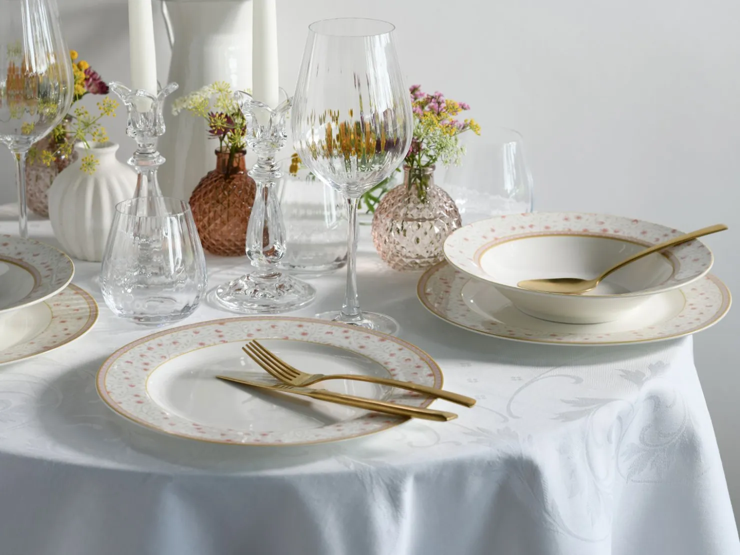 Creatable Geschirrset|Emilia - Tafelservice 12-tlg - Creme weiss