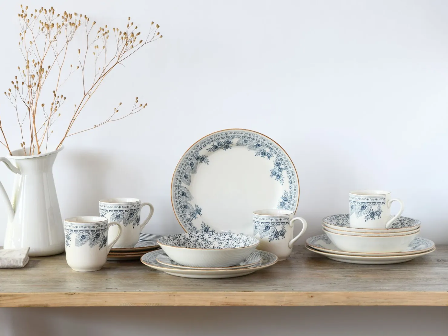 Creatable Geschirrset|Euböa - Kombiservice 16-tlg - Blue
