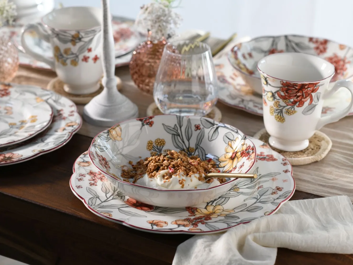 Creatable Geschirrset|Fiore - Kombiservice 16-tlg - bunt