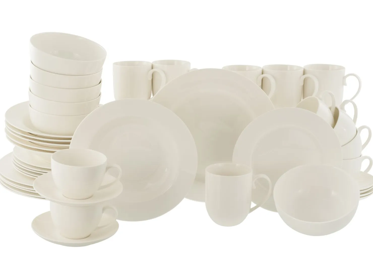 Creatable Geschirrset|Fleur Royal - Kombiservice - Creme weiss