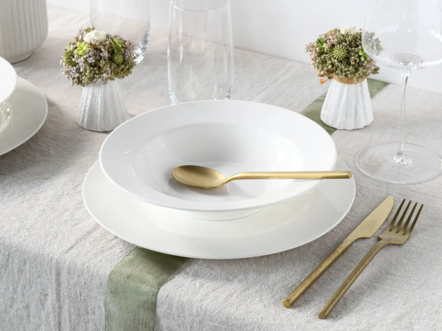 Creatable Geschirrset|Fleur Royal - Tafelservice - Creme weiss