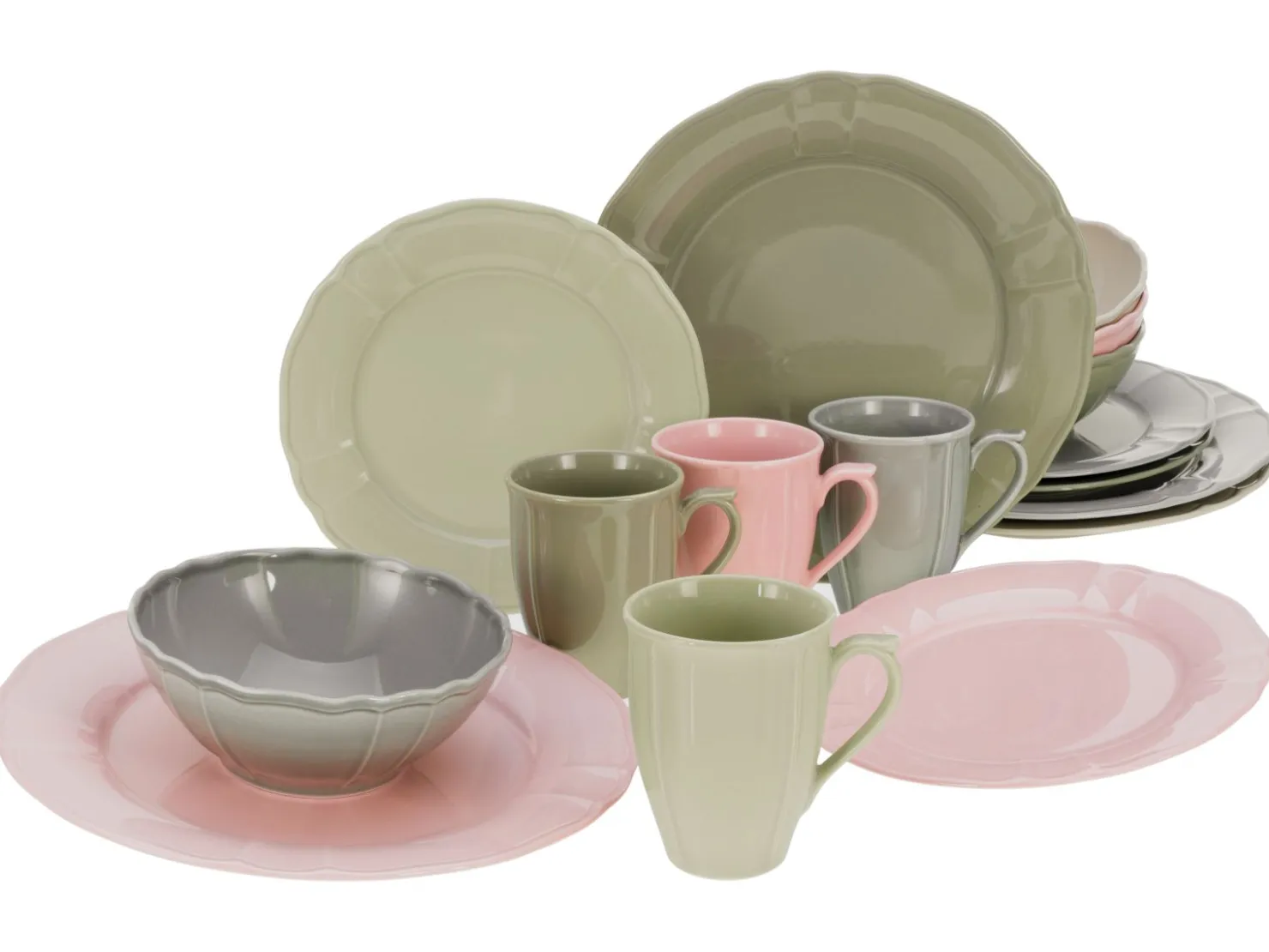 Creatable Geschirrset|Flora colors - Kombiservice 16-tlg - bunt