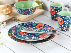 Creatable Geschirrset|Folklore - Tellerset 12-tlg - Blau