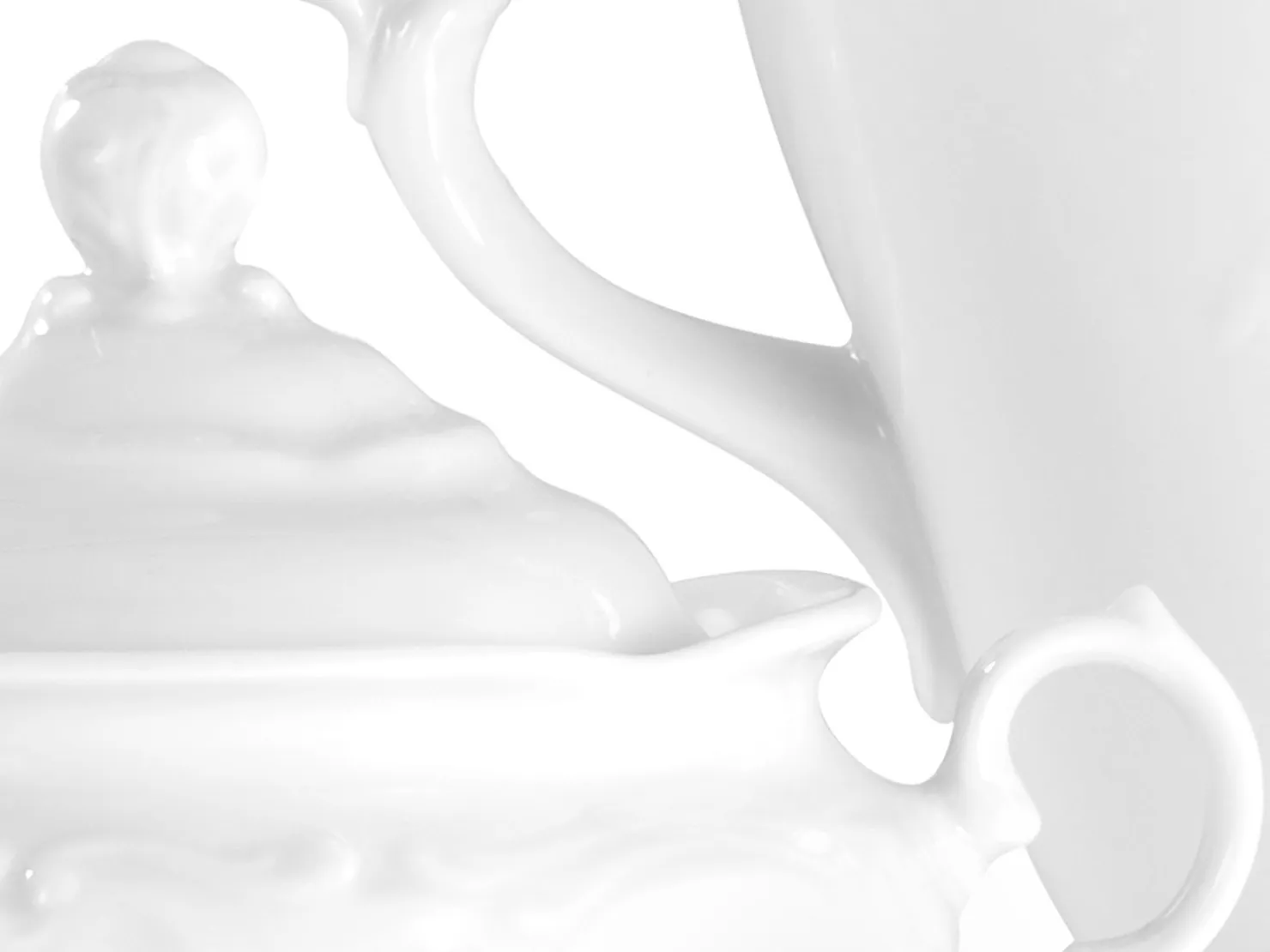 Creatable Geschirrset|Frederike - Kaffeegarnitur 3-tlg - Weiss