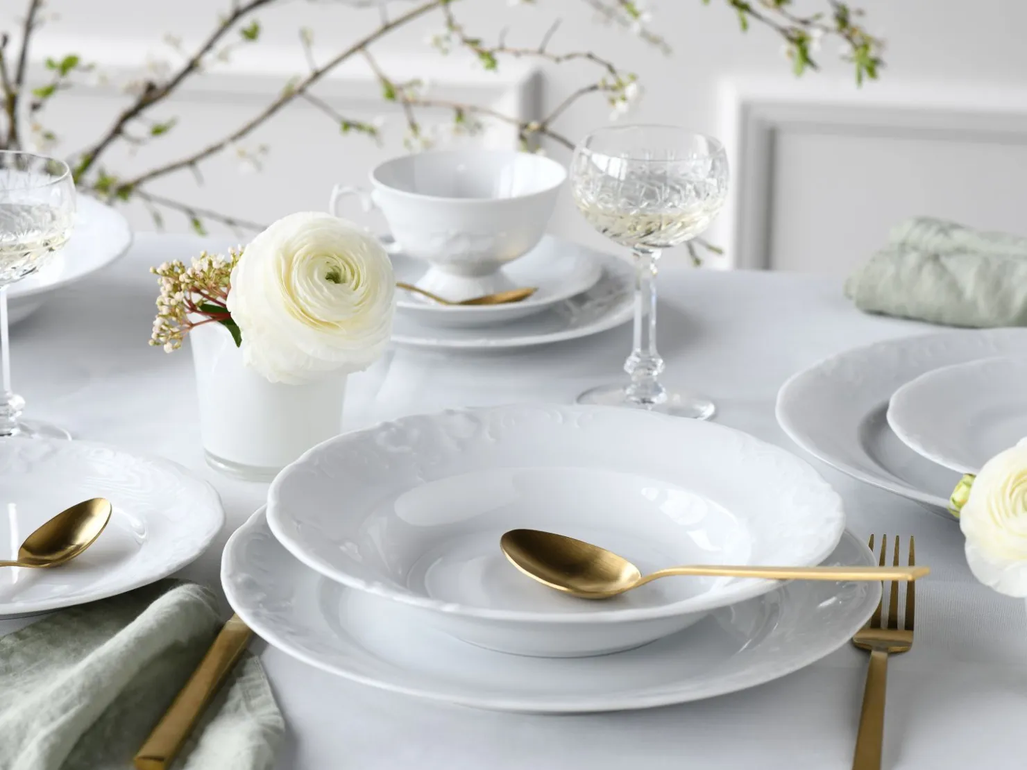 Creatable Geschirrset|Frederike - Kombiservice 30-tlg - Weiss