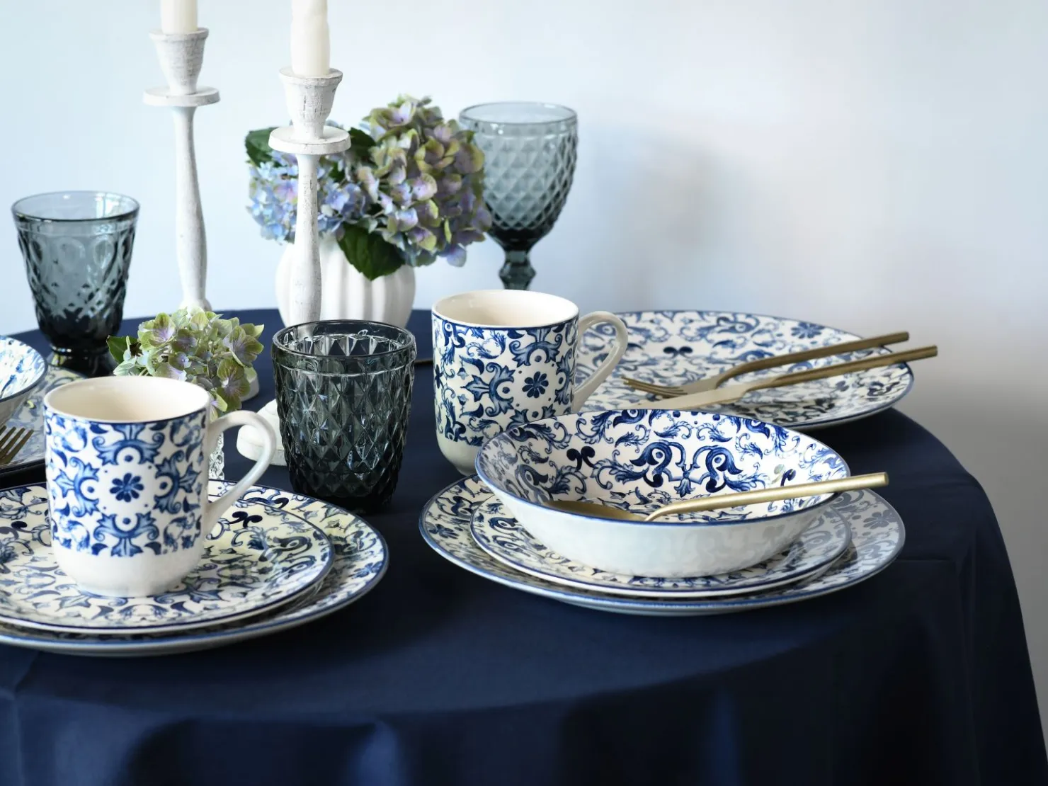 Creatable Geschirrset|Fresco - Kombiservice 16-tlg - Blue