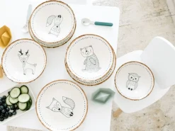 Creatable Geschirrset|Teller|Freunde des Waldes - Tellerset 8-tlg - Bunt