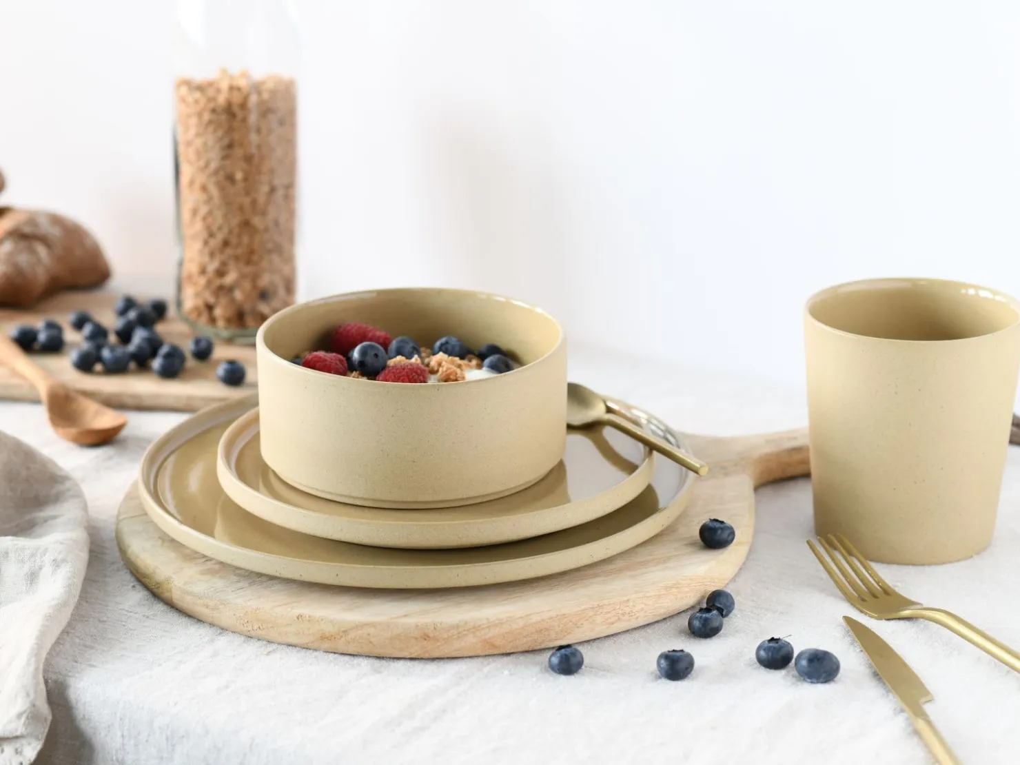 Creatable Becher & Tassen|Geschirrset|Futuro - Becher 4-tlg - Sand