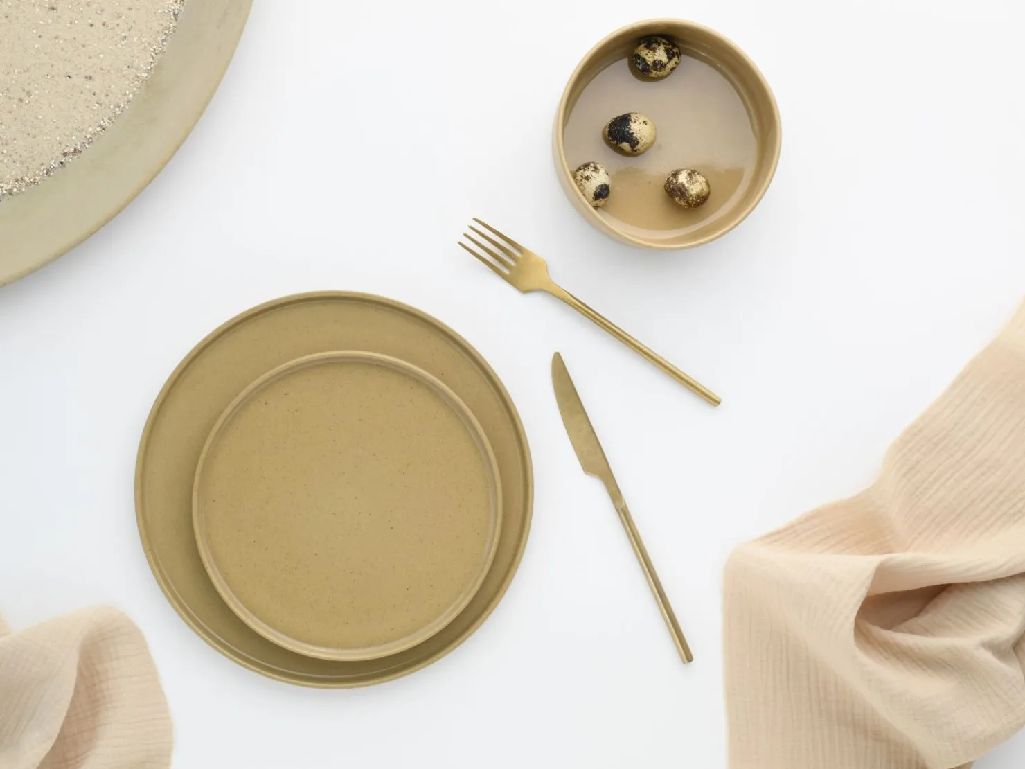 Creatable Geschirrset|Teller|Futuro - Dessertteller 4-tlg - Sand