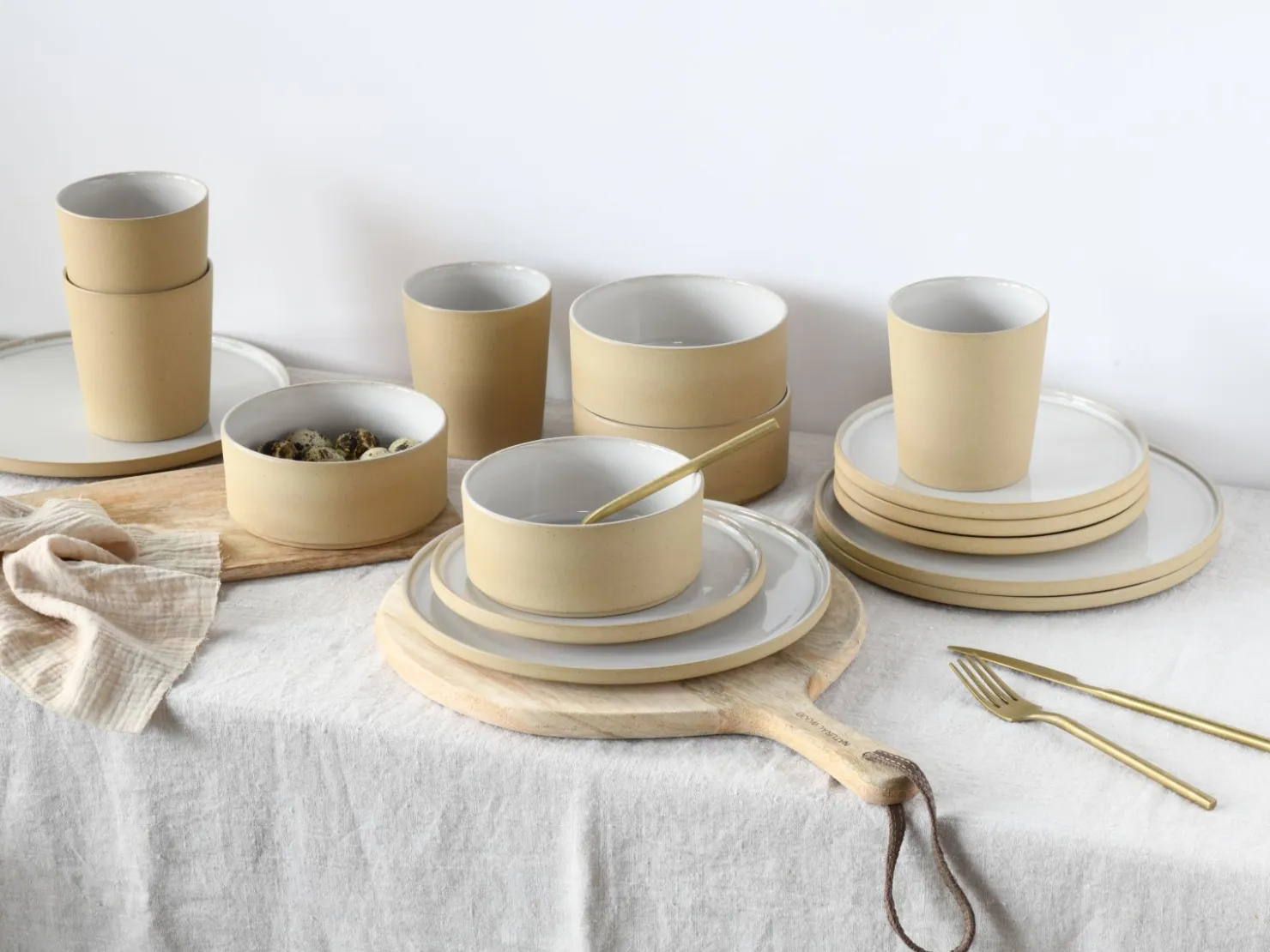 Creatable Geschirrset|Futuro - Kombiservice 8-tlg - Sand