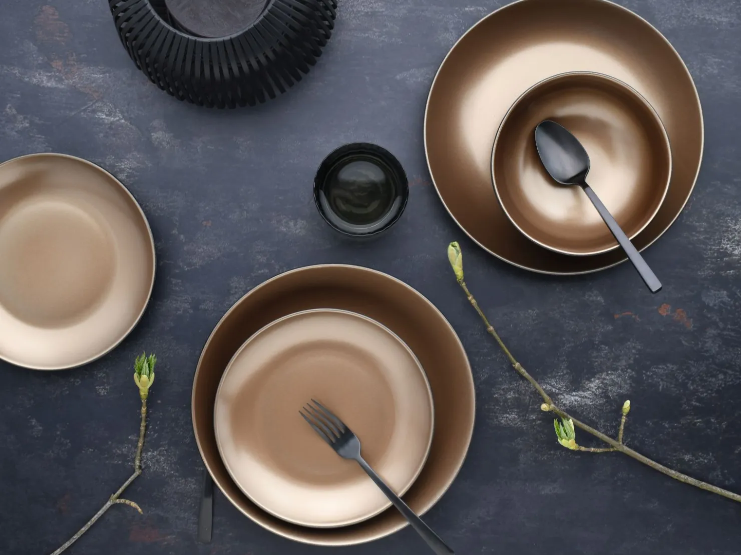 Creatable Geschirrset|Teller|Glamour - Tellerset 12-tlg - gold