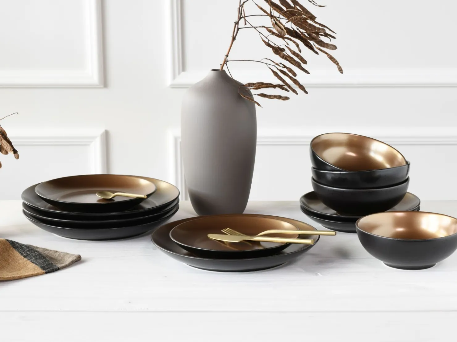 Creatable Geschirrset|Teller|Glamour - Tellerset 12-tlg - gold