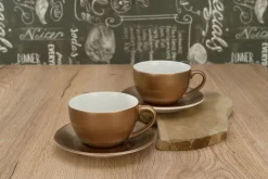 Creatable Geschirrset|Golden Days - Cappuccinoset 4-tlg - Weiss